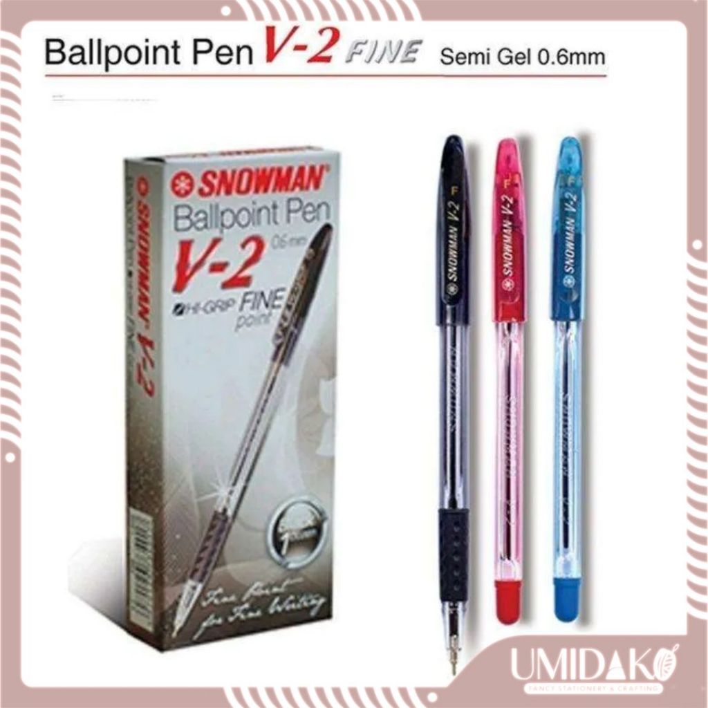 

[UMIDAKO] BOLPOINT VISION 2 V2 HITAM BIRU MERAH PCS
