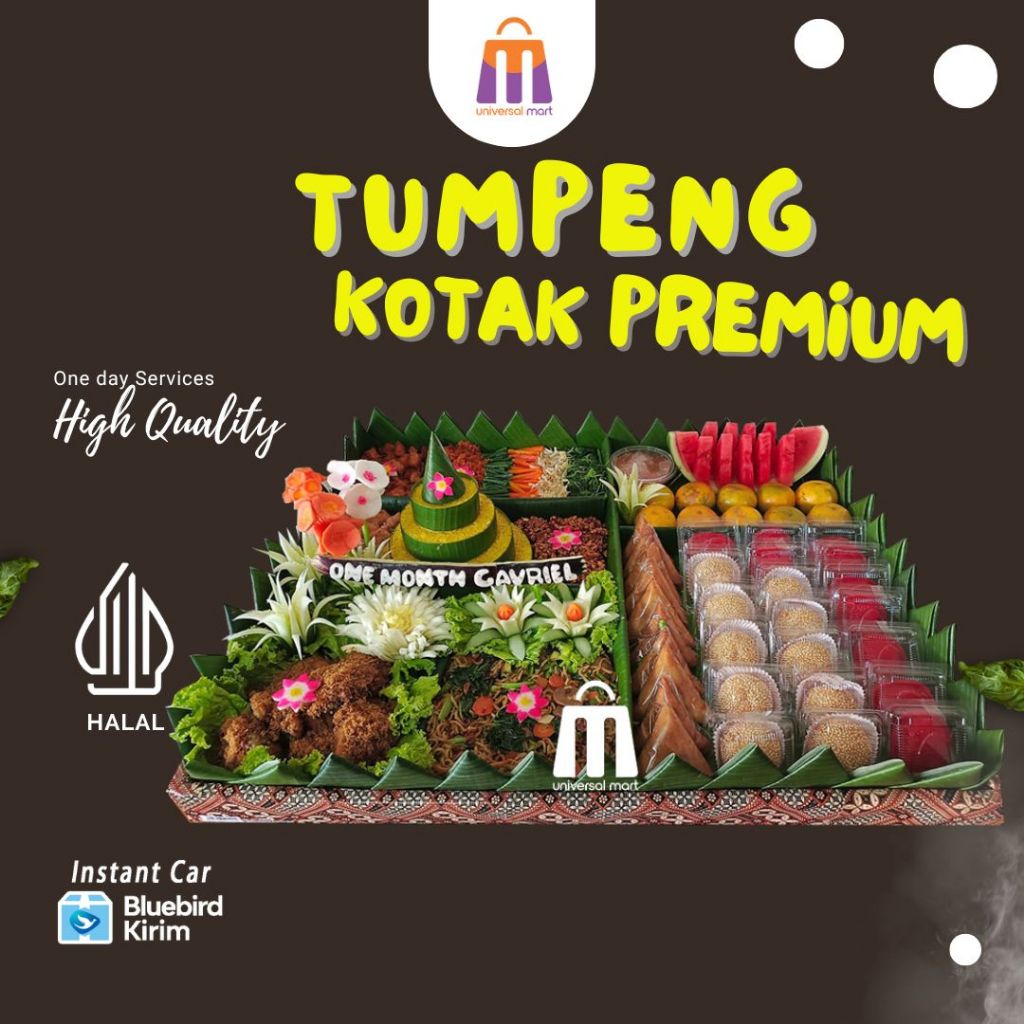 

TUMPENG KOTAK NASI KUNING PREMIUM PAKET LENGKAP PORSI BERVARIASI