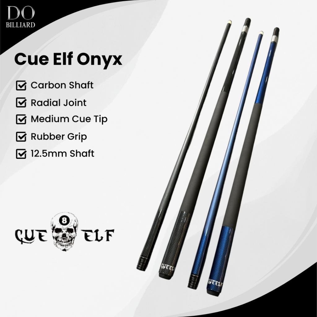 Stick Billiard CUE ELF ONYX Play Cue Low Deflection Carbon Fiber Shaft / Stick Cue Elf ONYX