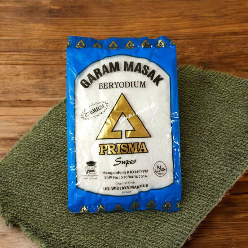 

GARAM MASAK BERYODIUM PRISMA SUPER 100 GRAM / BUMBU DAPUR / GARAM