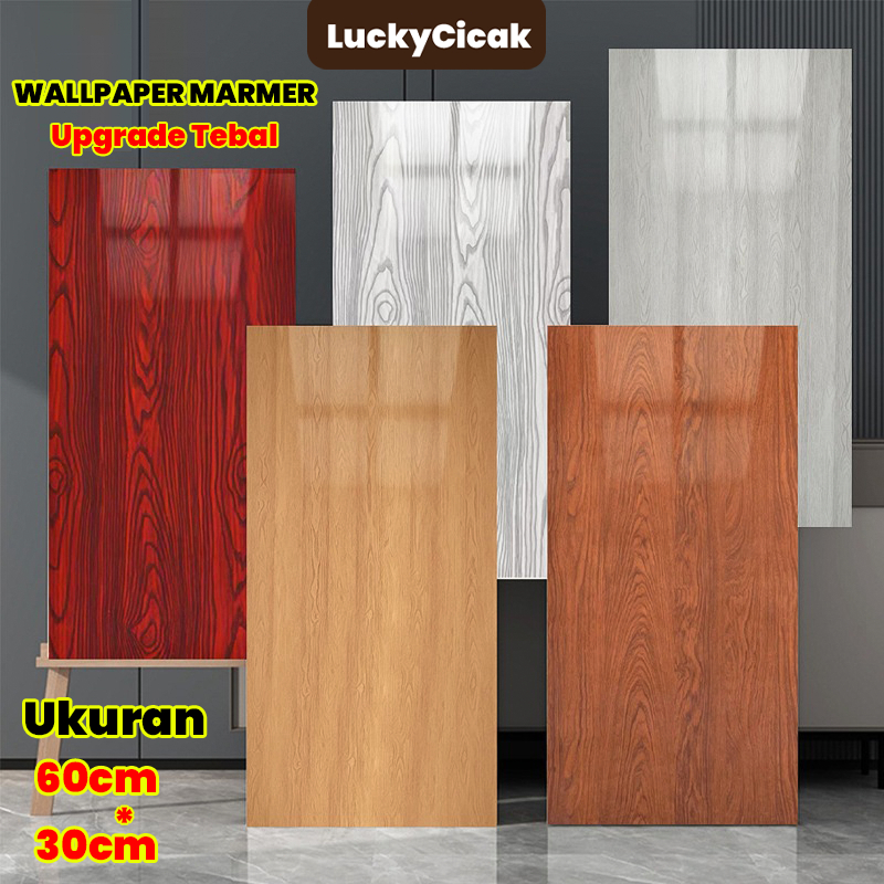 10 Lembarwallpaper marmer,Motif Kayu Realistis,wallpaper vinyl marmer,wallpaper keramik