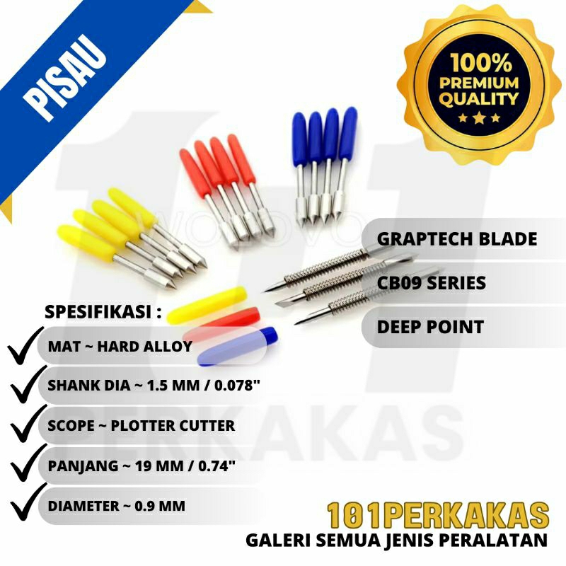 

Mata Pisau Graphtec CB09U, bisa untuk pengganti Silhouette cameo (1/2/3)/portrait /curio dan Graphtec 6000/CE 5000 -60 Plotter