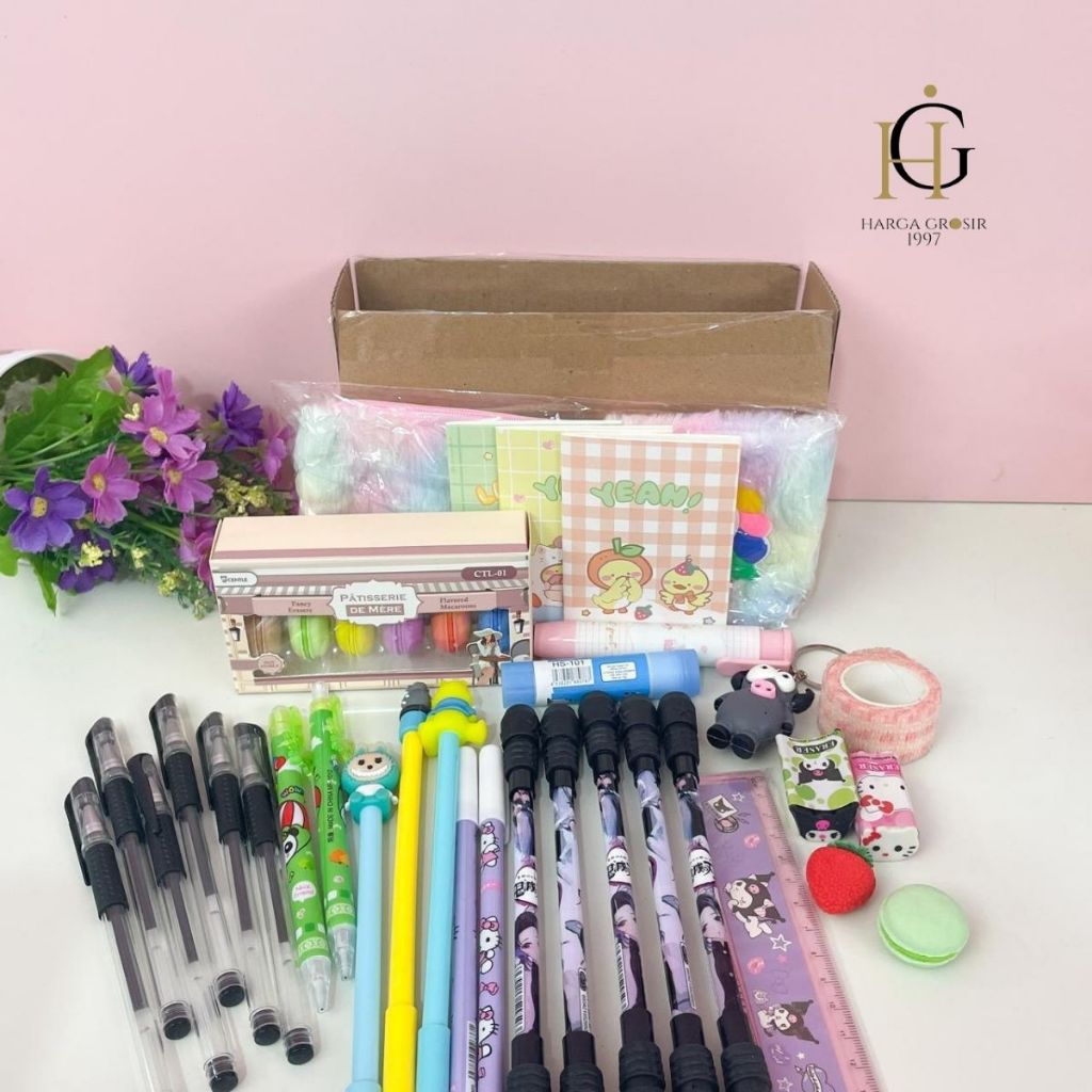 

BOX UKUR PAKET ISI ALAT TULIS UKURAN 20X11X11 Paket Alat tulis lengkap Murah Bisa cod