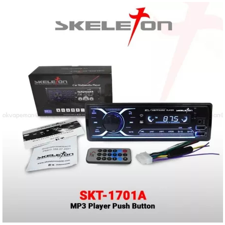 HEAD UNIT TAPE MOBIL SINGLE DIN MP3 SKELETON SKT-1701 / SKT 1701 2 USB SLOT