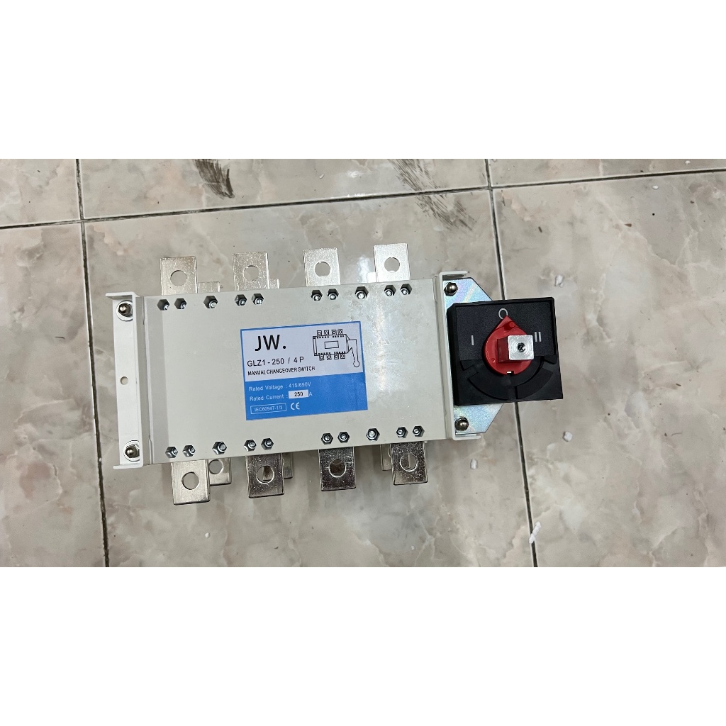 Change Over Switch COS Manual 4P 250A 4 Pole 250 Ampere 250 A Ohm Saklar Handle