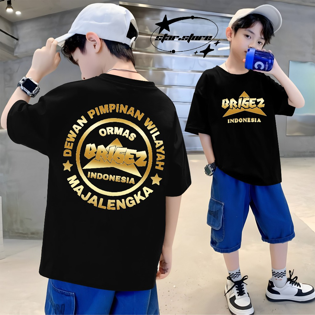 Kaos Anak Brigez Majalengka terbaru - Baju brigez bahan Soft 24s berkualitas kaos ormas