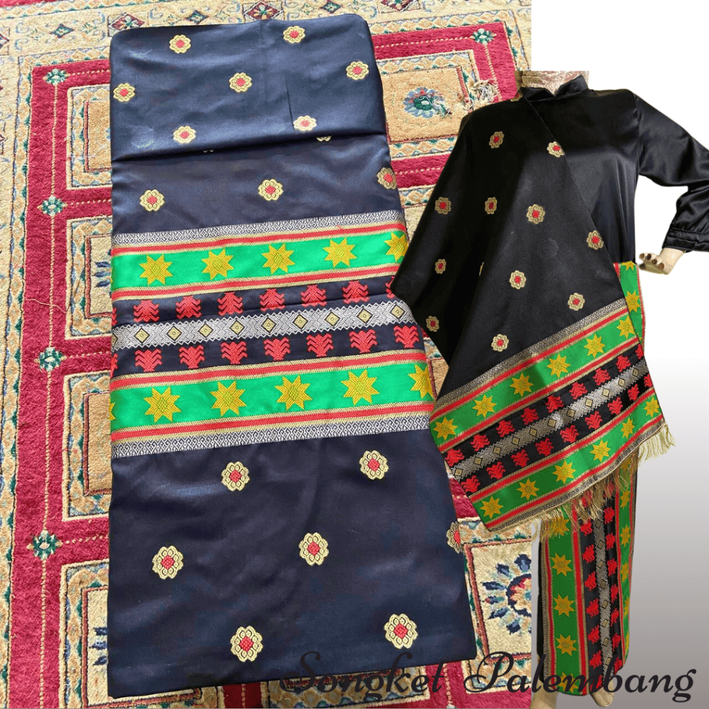 Dian Songket - Kain Songket Tumtuman Batak Khas Palembang - Set Selendang Pesta Adat Mewah - Bahan K
