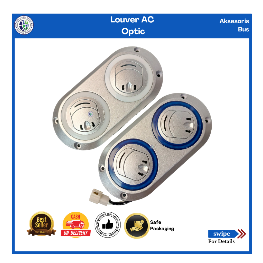 Louver AC Led Optic/Kisi Kisi Pendingin AC Bus LED/Louver AC Bus