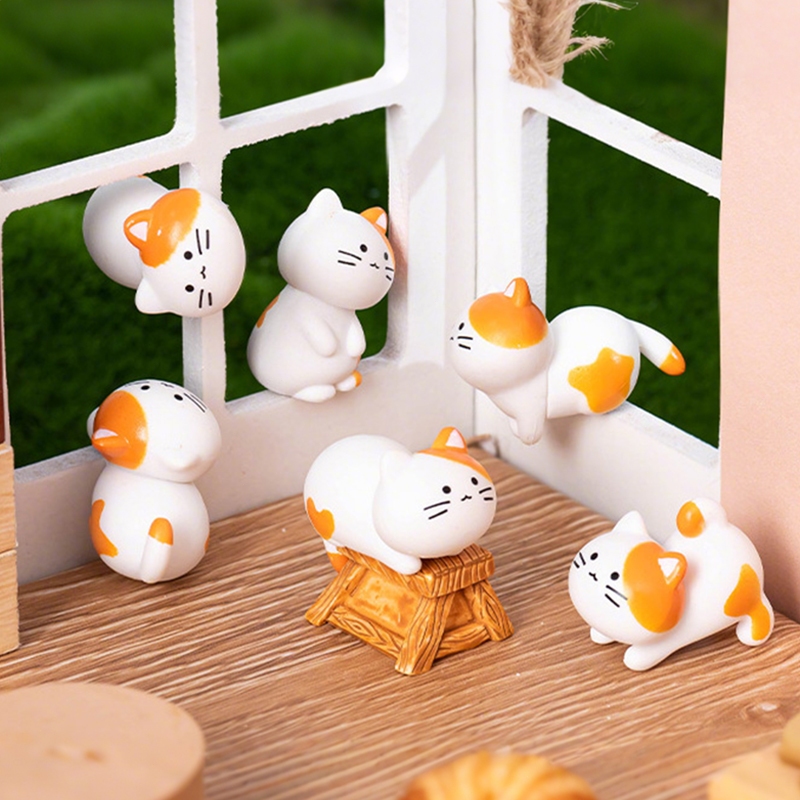 Berbagai pola kucing Car PC Monitor setup PC Animal Decoration / Dekorasi hiasan mobil desk setup pc