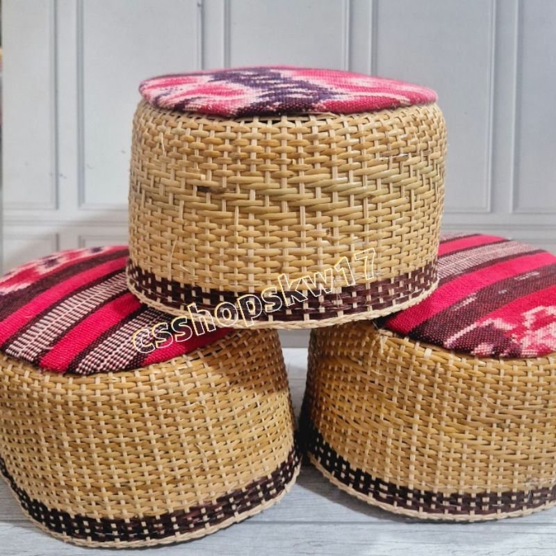 TOPI ROTAN KAIN TENUN KOPIAH DAYAK PECI DAYAK