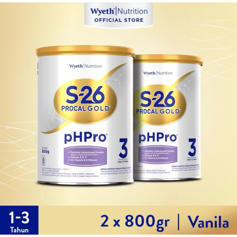 

S-26 Procal Gold pHPro Tahap 3 Bundle 2 x 800gr Kaleng