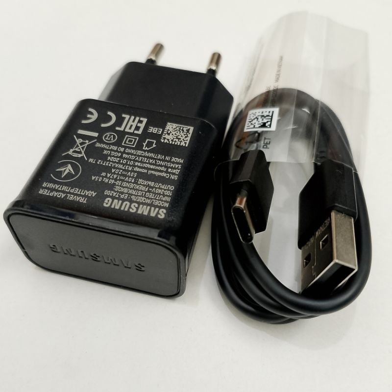Charger Samsung Type C Original 100% Cabutan Bawaan Hp A11 A12 A13 A15 A20 A21 M20 M30 A30 A50 A51