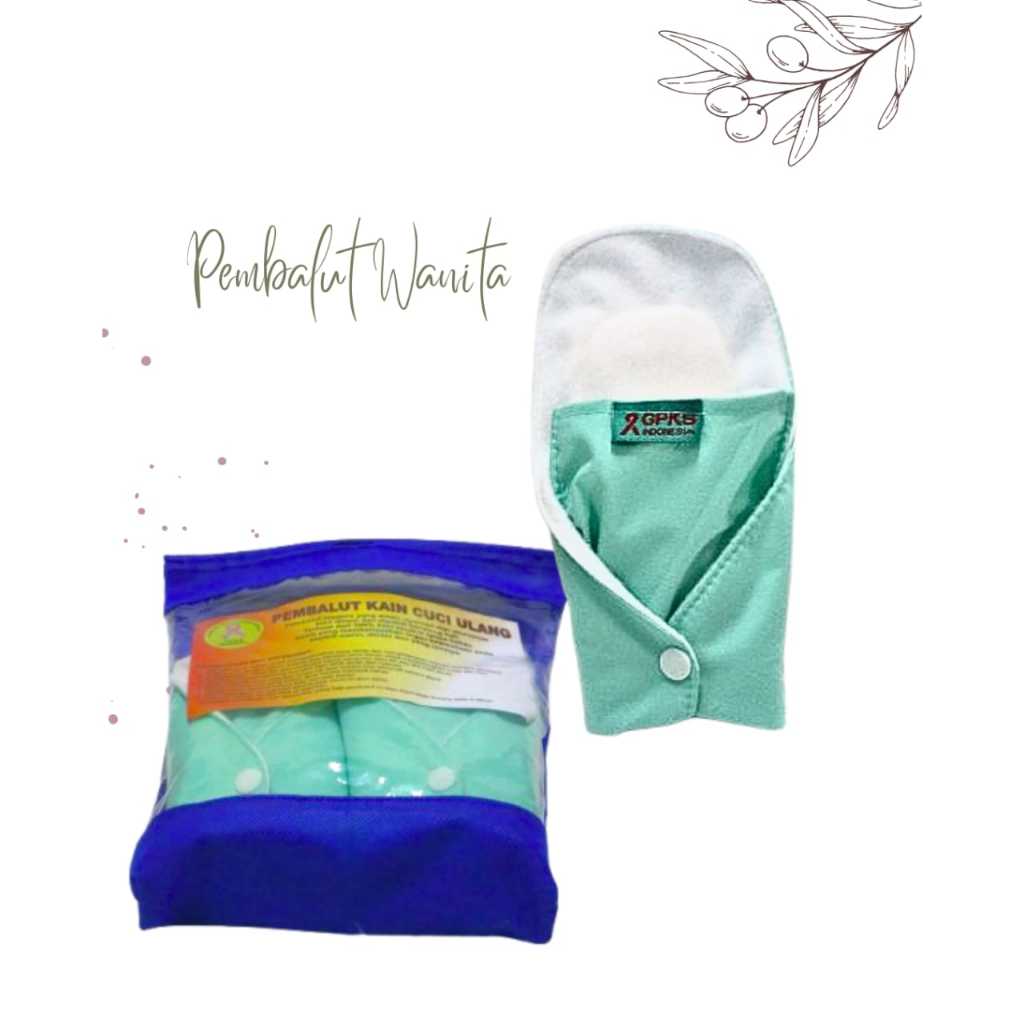 GPKS Pembalut Wanita Kain Cuci Ulang Anti Tembus,Nyaman,Minim Iritasi