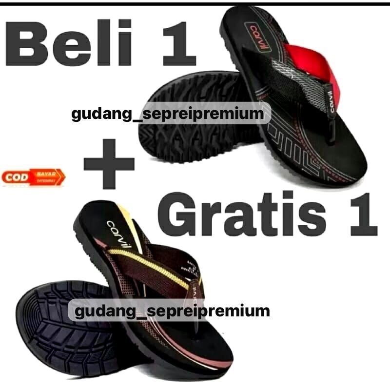 BIG SALE  termurah BELI 1 GERATIS 1 Sandal pria Sandal keren sandal wanita sandal carvil
