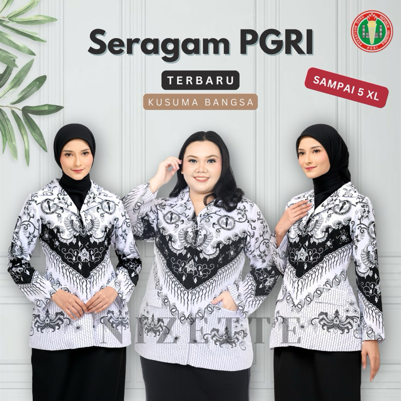Baju Seragam Batik PGRI Guru Wanita dan Pria Furing dan non furing