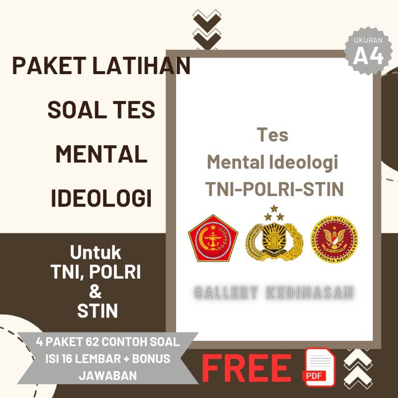 

PAKET LATIHAN SOAL TES MENTAL IDEOLOGI TNI POLRI STIN