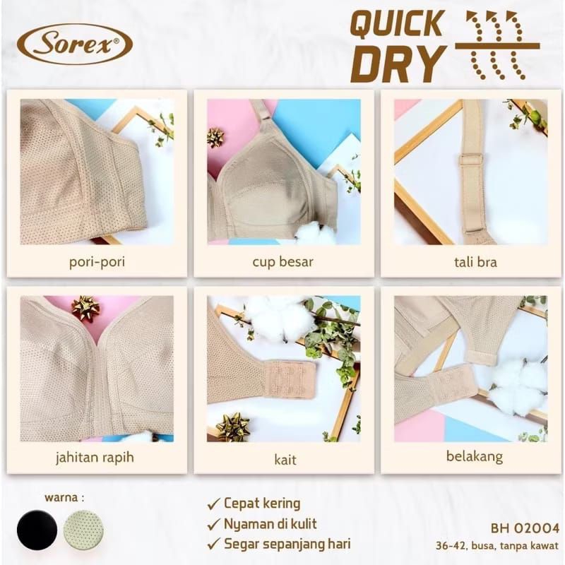 Bra Bh Sorex Type 02004 Quick Dry Cup Besar