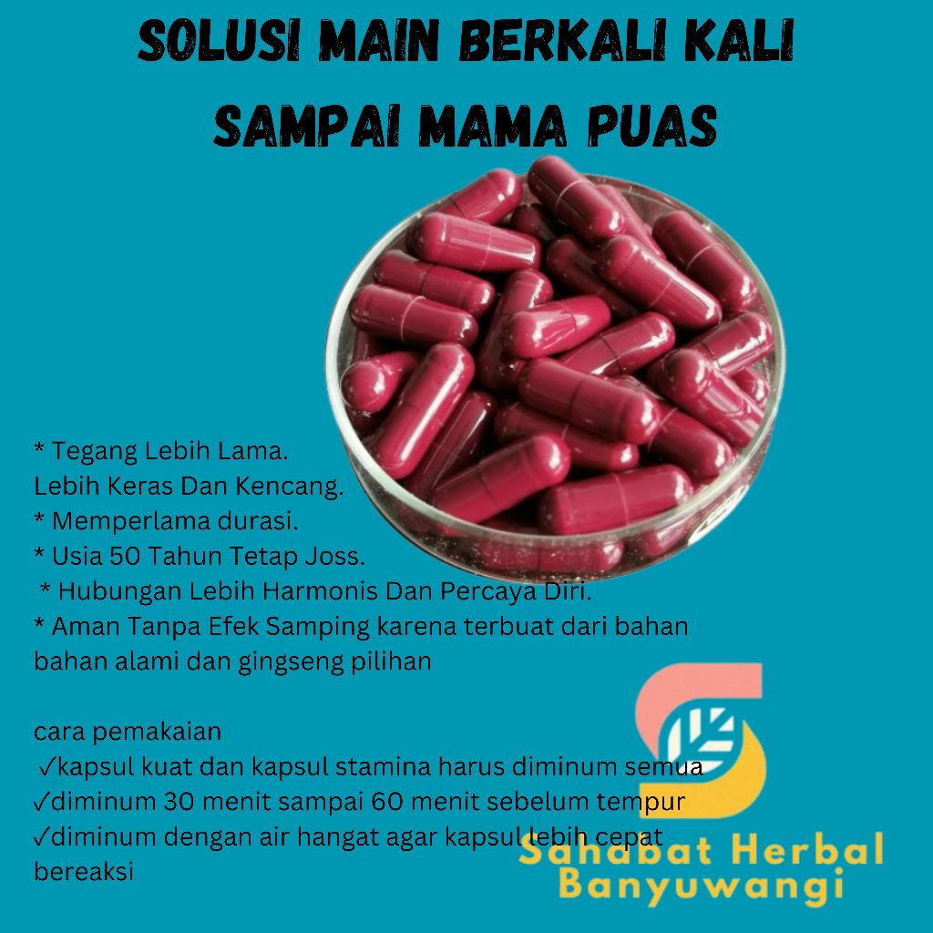 Jamu Kuat Kapsul Pria PERKASA Herbal TAHAN LAMA / Jamu Kuat Pria Tahan Lama Original 100%