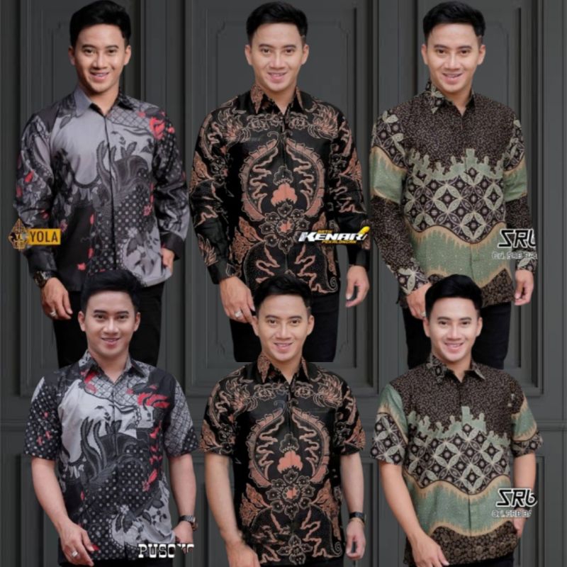 BAJU BATIK PRIA ABADI BATIK KEMEJA BATIK PRIA LENGAN PANJANG & PENDEK BATIK PRIA WARNA HITAM