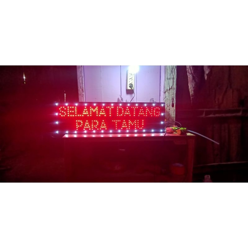 LED sign selamat datang para tamu
