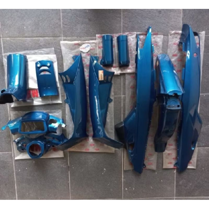 Cover Body Fullset Bodi Halus Yamaha Force 1 Yamaha Crypton Warna Biru