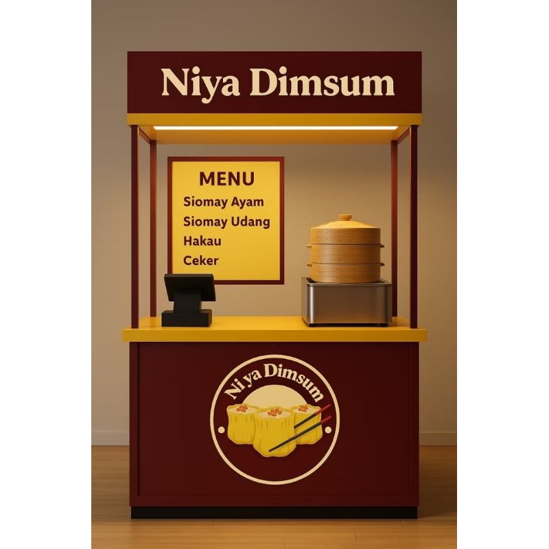 Booth Dimsum/ Booth Portable/ Booth lipat/ booth semi container/ booth kayu/ booth es minuman/ booth