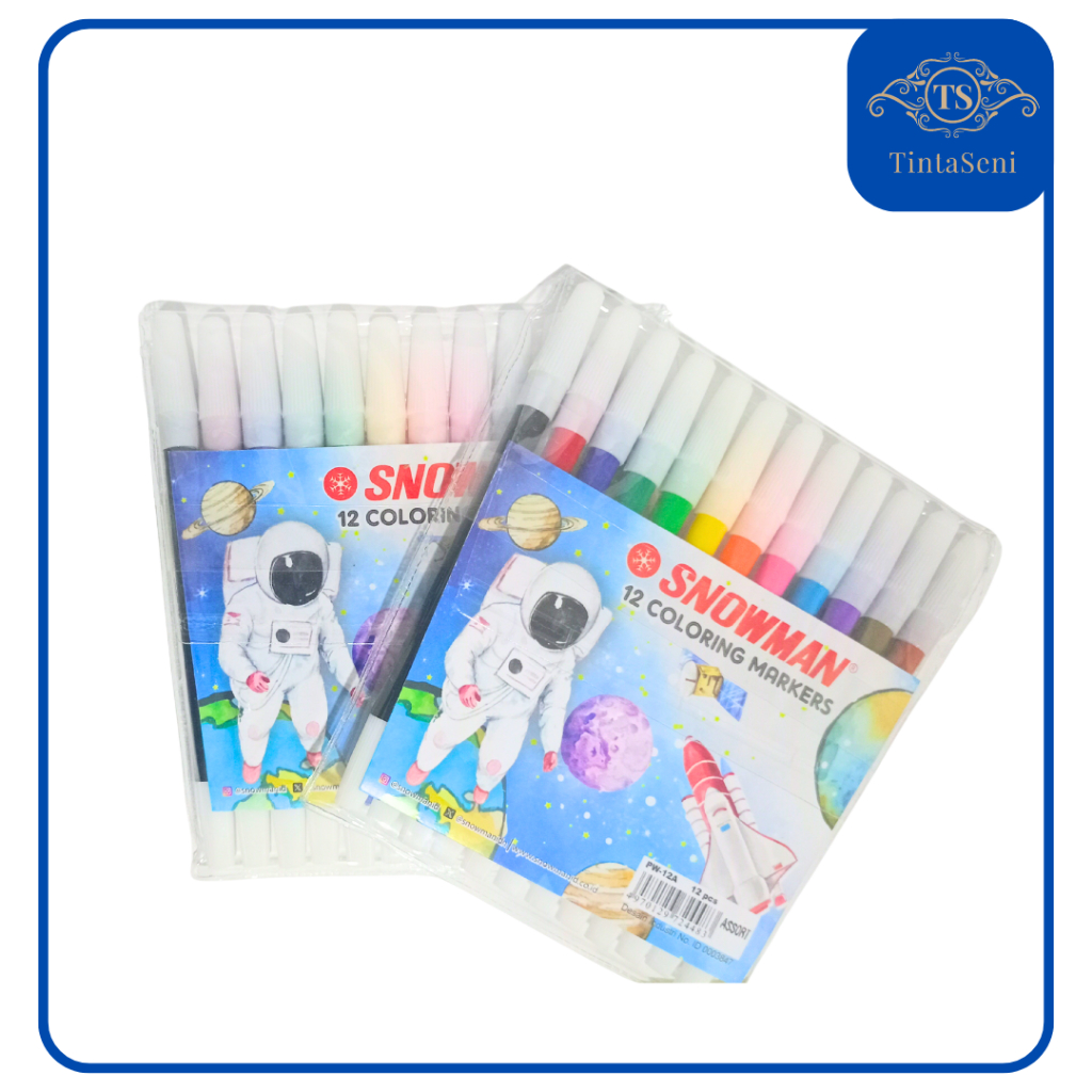 

Ay00! Spidol 12 Warna Snowman Coloring Marker OriginL 100% 12PCS Satu Pack