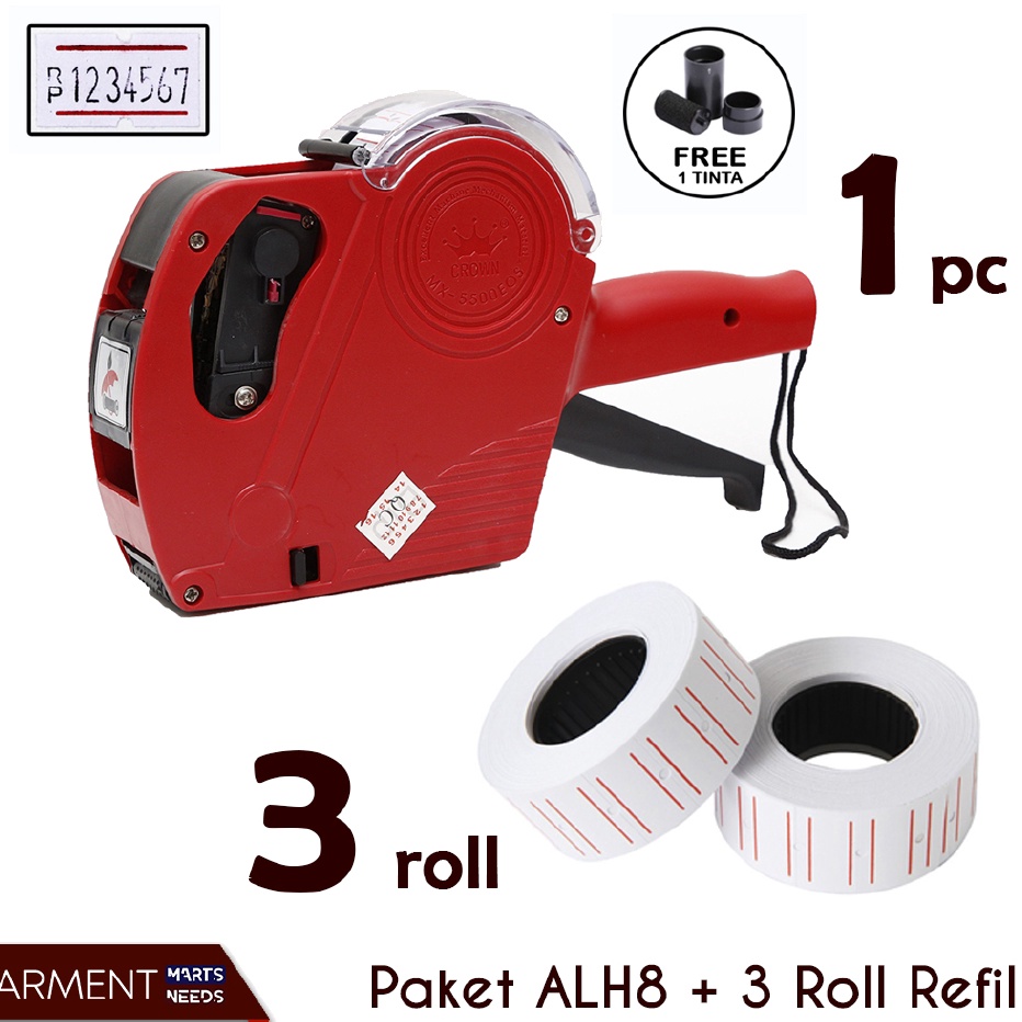 

ALAT LABEL HARGA PRICE LABELLER MX 55 3 ROLL
