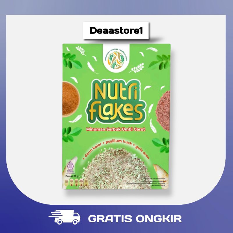 

Nutriflakes Sereal Umbi Garut With Psylium Husk Dan Daun Kelor 1 Box 280gr