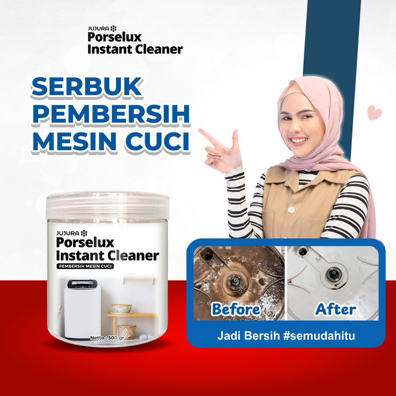 Porselux 500Gr - Detergent Pembersih Mesin cuci / Pembersih Mesin Cuci satu tabung / Pembersih mesin