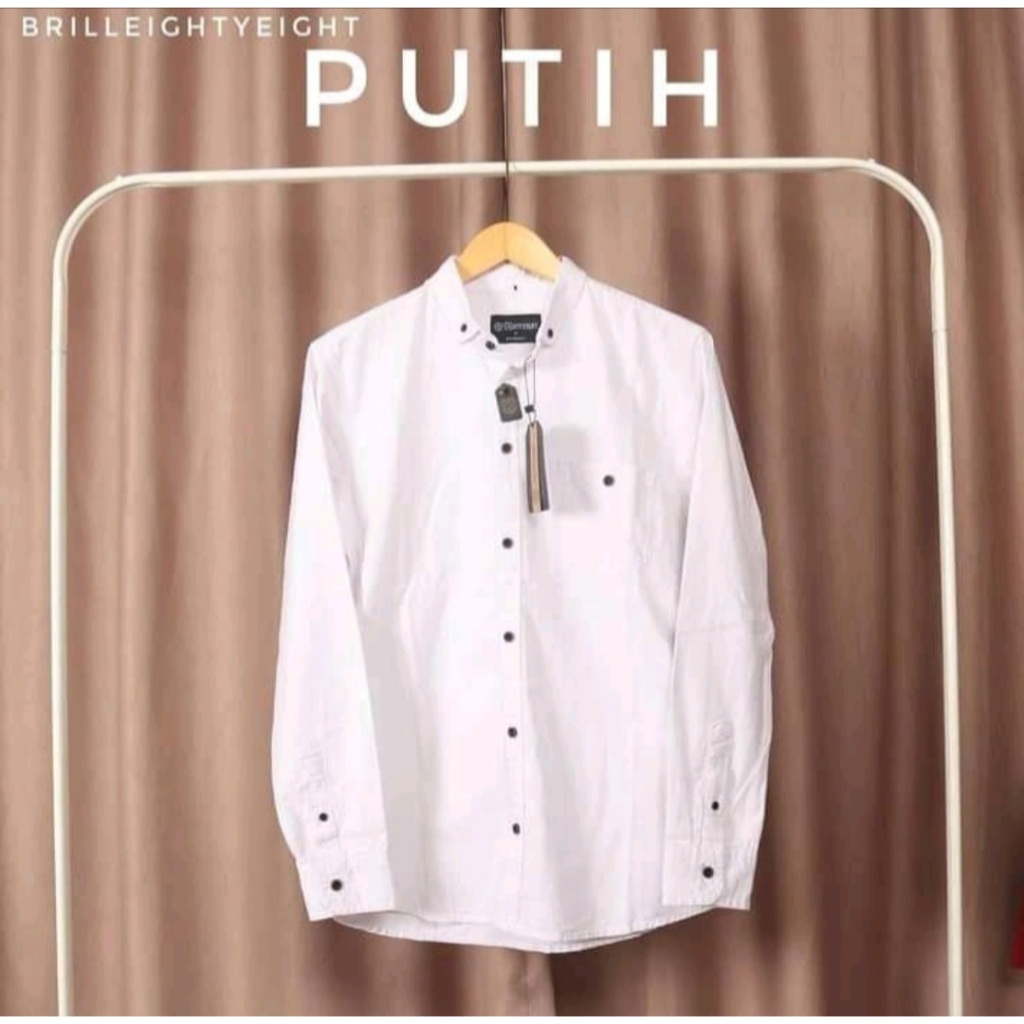 Kemeja flanel polos putih / flanel putih polos / kemeja twill polos putih / kemeja best seller / kem