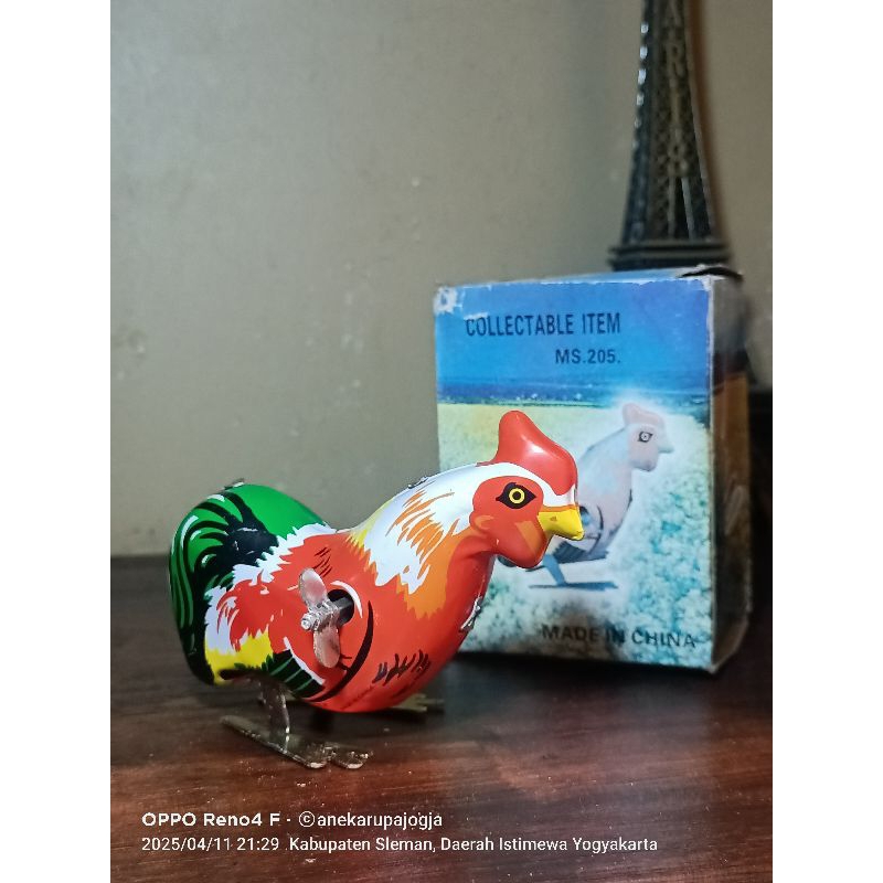 mainan kaleng tin toys ayam jago / mainan jaman dulu