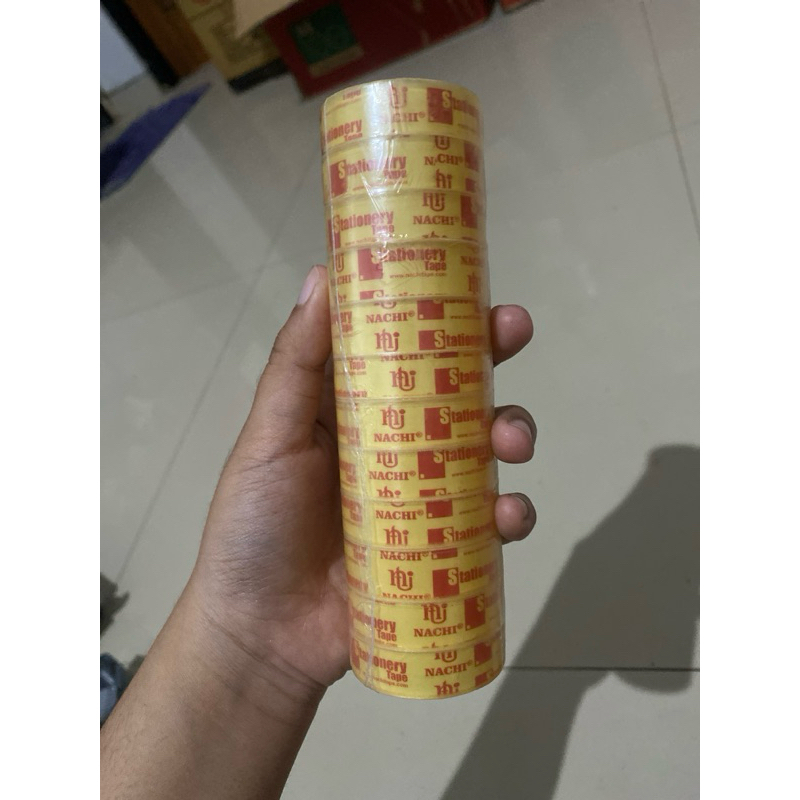 

ISOLASI / SELOTIP MERK NACHI (1SLOP = 12 PCS) 12 mm x 10m