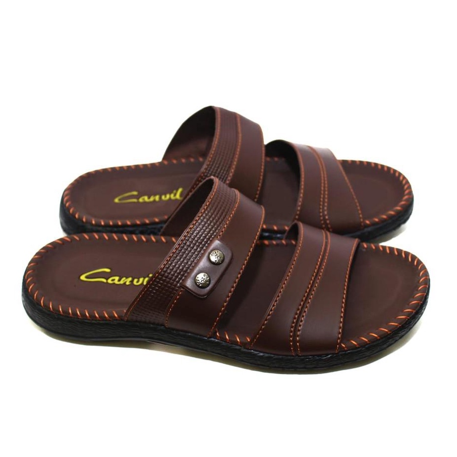 Trend BISA COD SANDAL KULIT PRIA CARVIL SEPATU SANDAL SANDAL SLOP PRIA