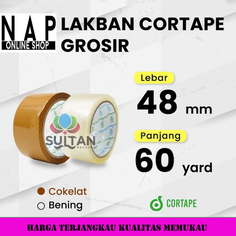 

LAKBAN /SOLASI / ISOLASI / SOLATIP COR-X 48mm x 60yard SATUAN