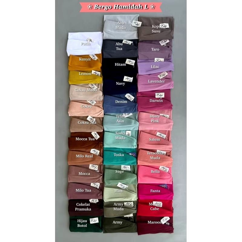 Bergo Hamidah M Jilbab Sport Instan Jersey Tebal