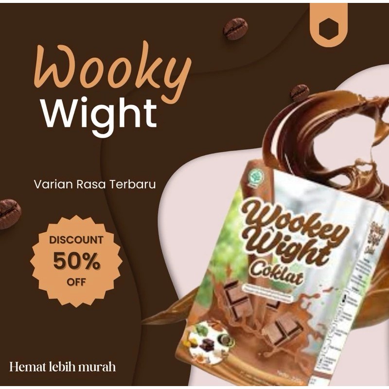 

TERMURAH!!! 1 BOX Wookey Weight Coklat - Susu Penambah Berat Badan 200gr Paket Nutrisi 1 Box