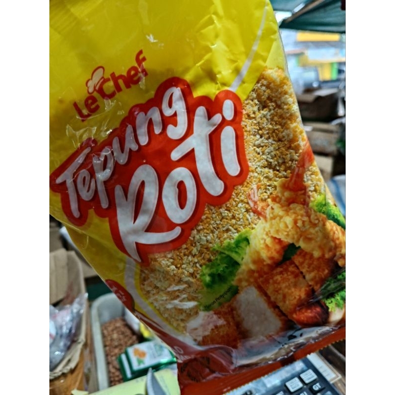 

Tepung roti kemasan lechef 500garam