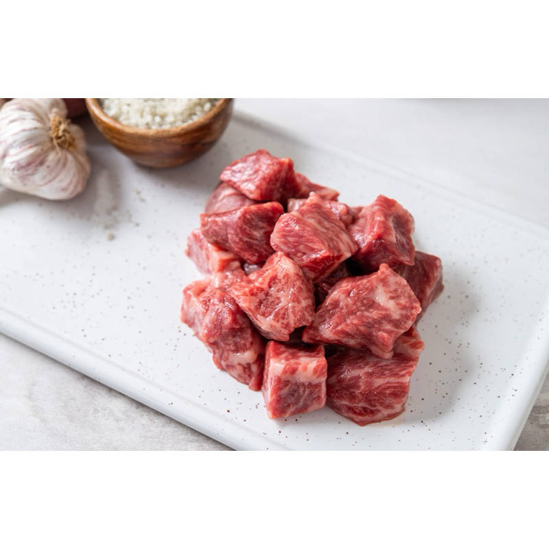 

[WAGYU] Daging Sapi Beef Stew Saikoro Topside MB 6-7 Australia 500g