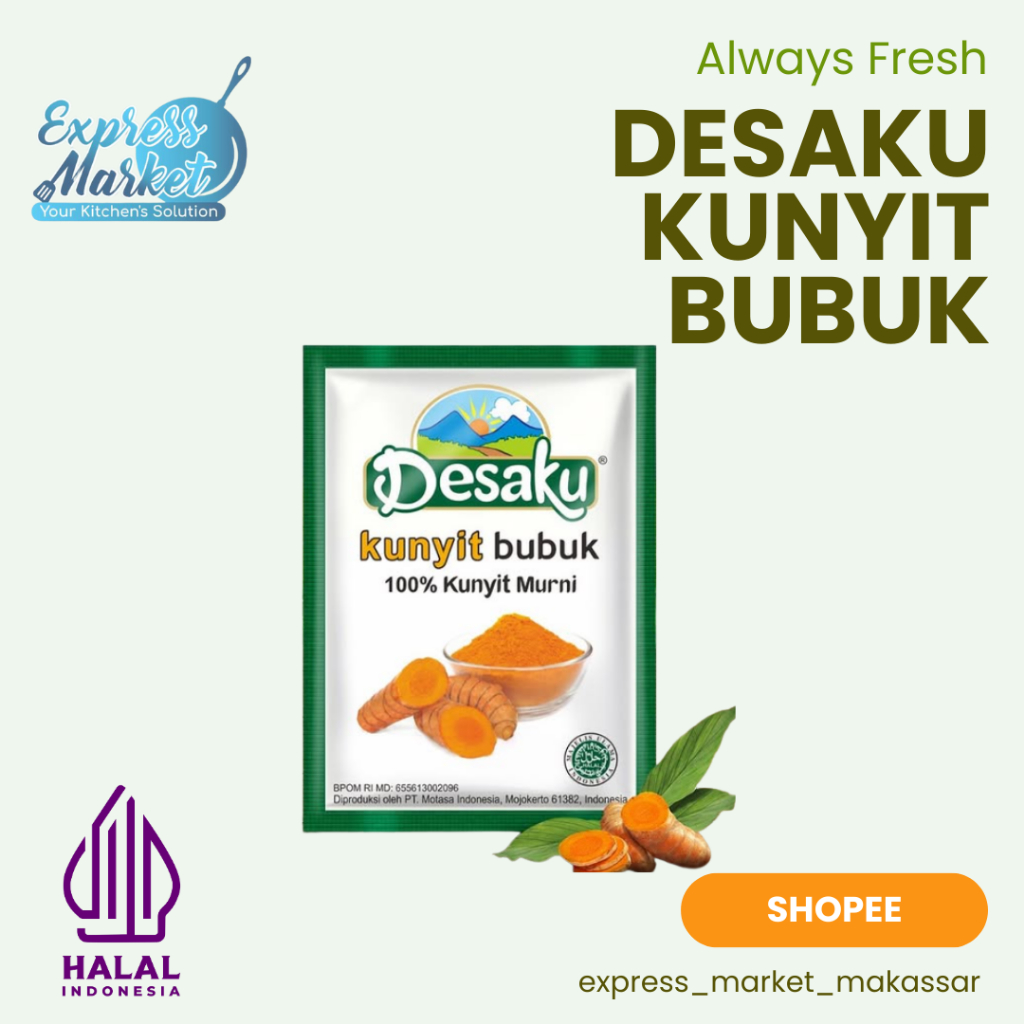 

Desaku Kunyit Bubuk Bumbu Dapur Instant Sachet 5gr