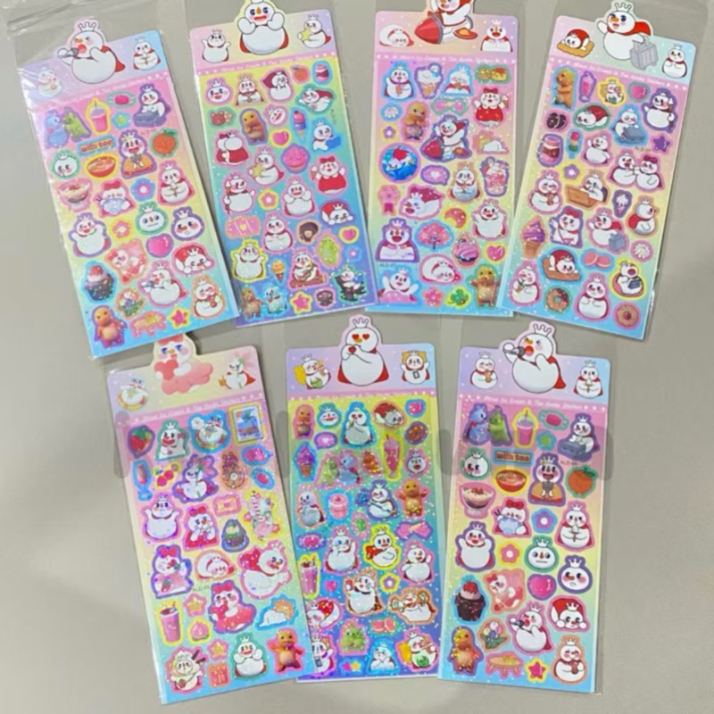 

( KKM ) Stiker Lembaran / Per Lembar Cutting Stickers Karakter Lucu Glitter