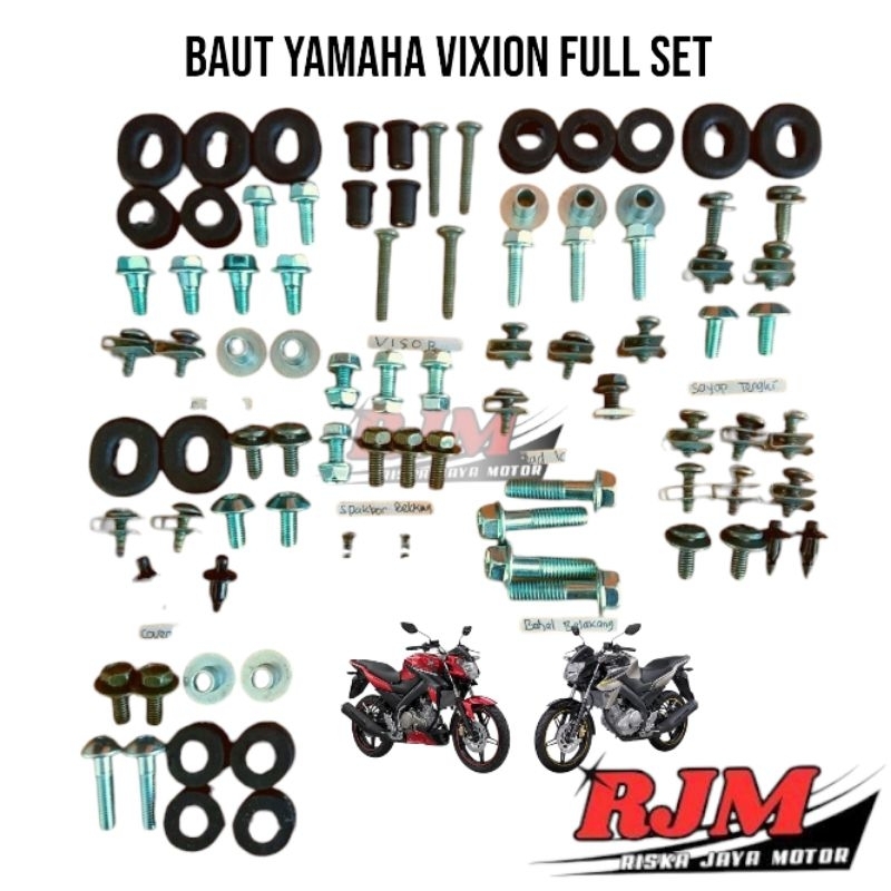 Baut Body Full Set Yamah Vixion Nvl /Baut Body Full Set Yamah Vixion Nva/Baut Full Set Body Vixion N