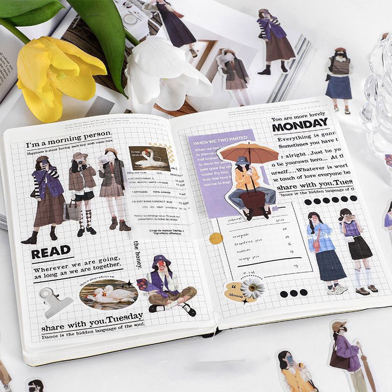 

COD INSTANT Deco Washi Sticker 40 pcs GIRL BOY Planner Scarpbook Journal