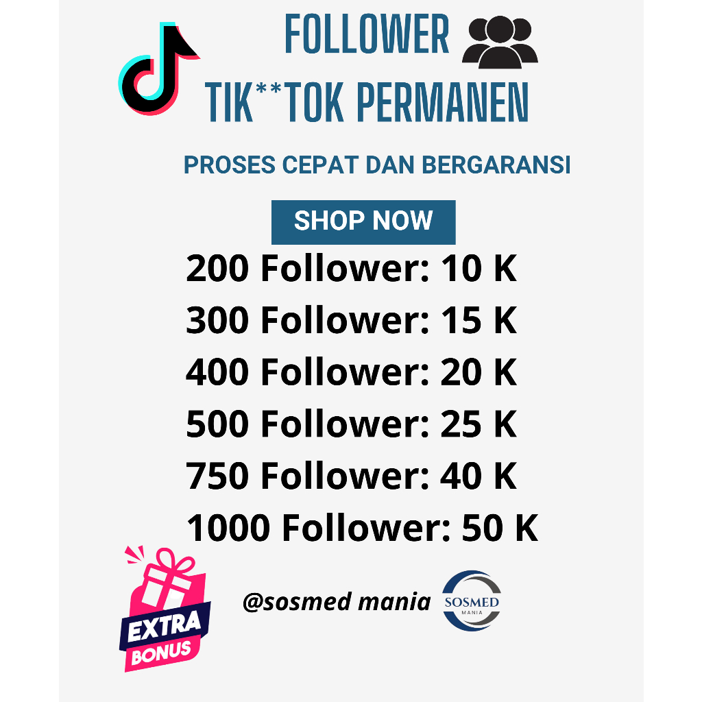 FOLLOWER LIKES VIEW SHARE TIKTOK MURAH BERKUALITAS BERGARANSI