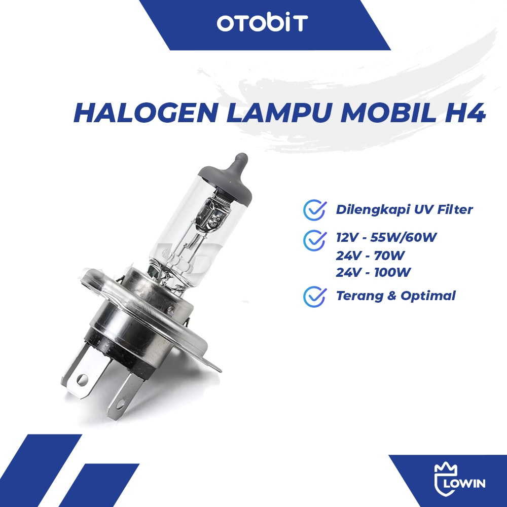 Halogen Bulb / Bohlam Halogen Lampu Mobil H4 CLEAR