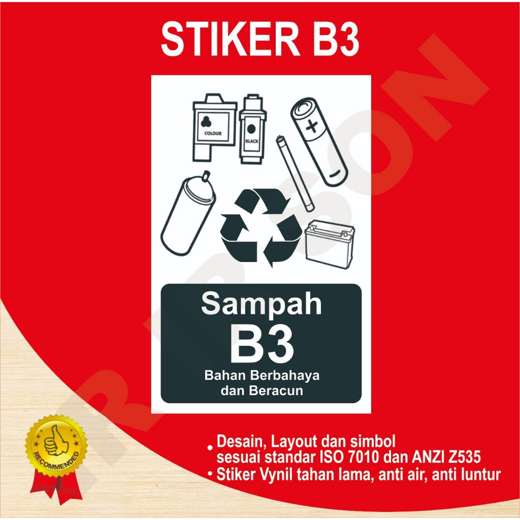 

STIKER SAMPAH B3 BAHAN BERBAHAYA DAN BERACUN SAFETY SIGN K3 ISO ANSI