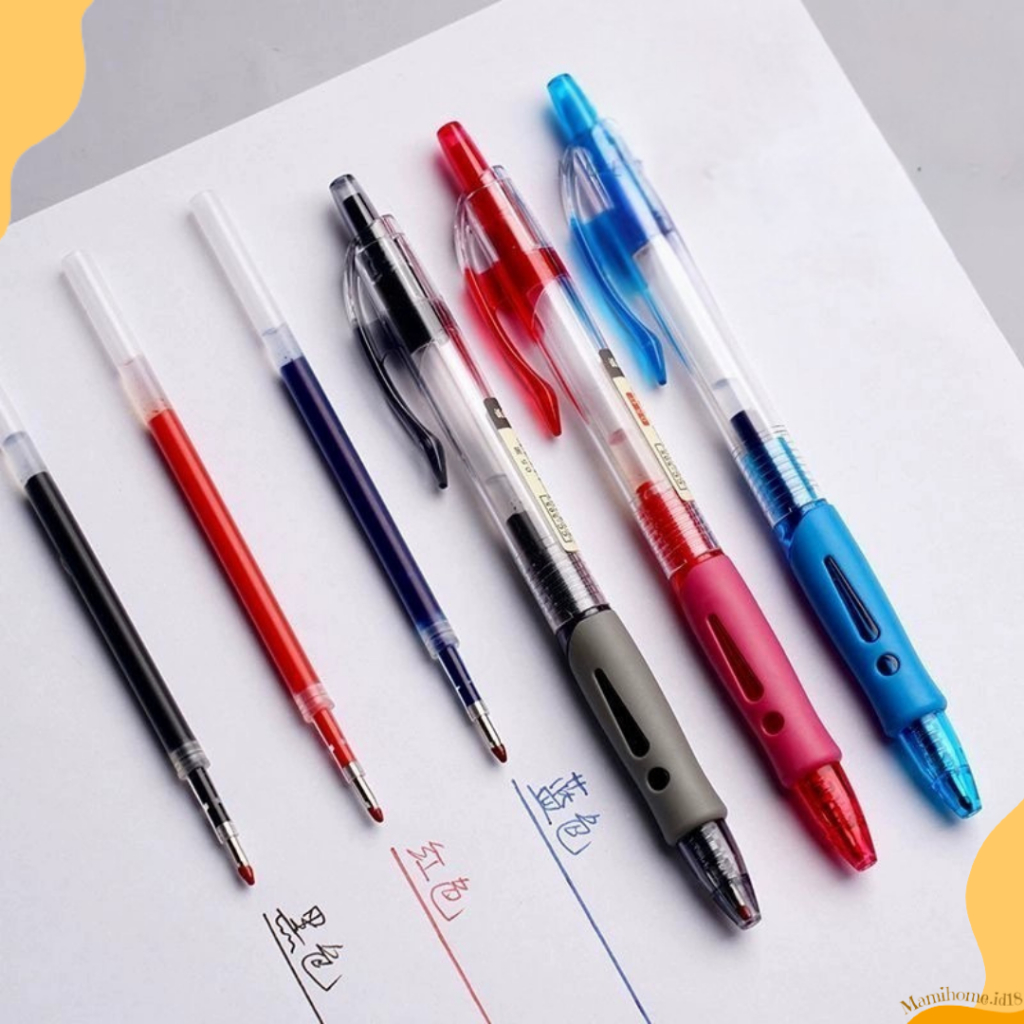 

6pcs Bulpen Gel Pulpen Gel 0.5mm Lucu Ballpoint Gel Isi Pulpen Gel 0.5mm Refill Bulpen - Mamihome