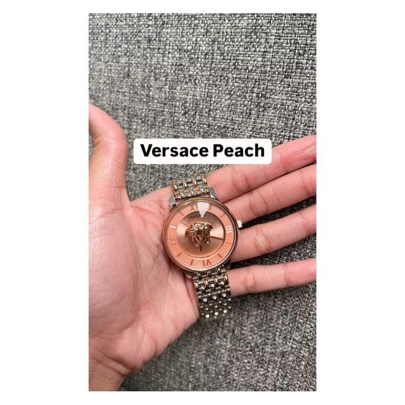 Versace Jam Tangan Wanita Diameter 3.8CM Tali Rantai Logo Versace Jam Tangan Fashion Cewek BISA COD
