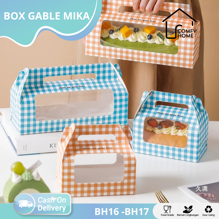 

Gable box mika / Box mini cake / Gable box cake / Box gable mika / Box mika Kotak I Box Mika Jinjing