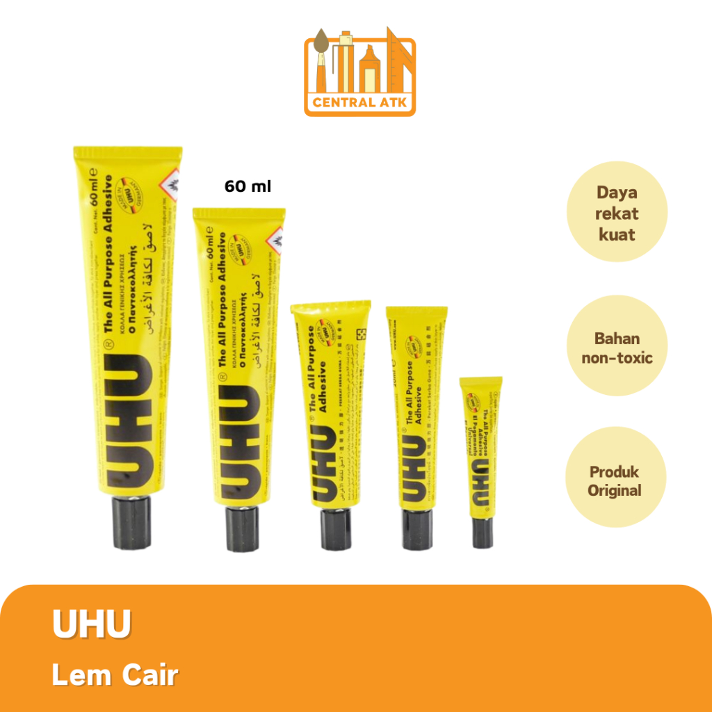 

GLUE / PEREKAT / LEM CAIR UHU 60 ML MURAH